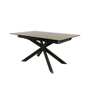 Kave Home Uitschuifbare Eettafel 'Atminda' Keramiek, 160-210 x 90cm, kleur Bruin