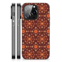 iPhone 14 Pro Back Case Batik Brown