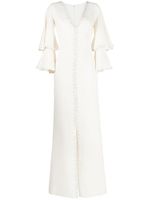 Saiid Kobeisy robe longue à sequins - Blanc