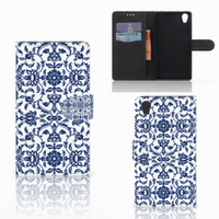 Sony Xperia L1 Hoesje Flower Blue - thumbnail