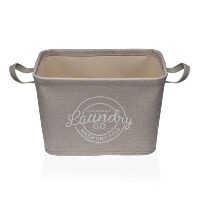 Wasmand Versa Grijs Polyester PVC Metaal EVA 38 x 25 x 26 cm