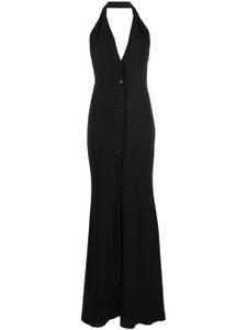 Blumarine robe sans manches à col v profond - Noir