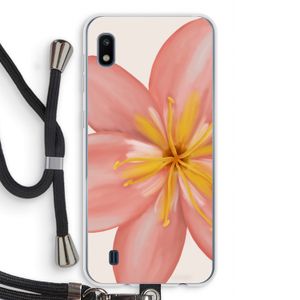 Pink Ellila Flower: Samsung Galaxy A10 Transparant Hoesje met koord