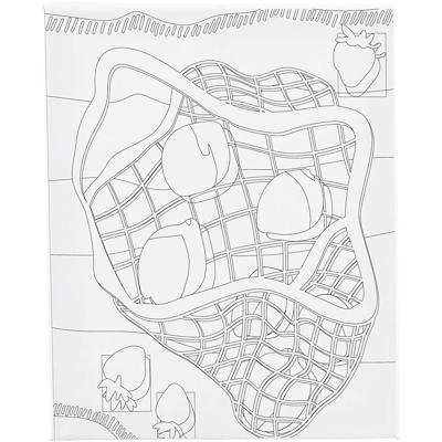Creativ Company Schildercanvas met print, citrusvruchten , d: 1,6 cm, afm 24x30 cm, 360 gr, 1 stuk