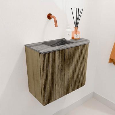 Toiletmeubel Mondiaz Joya Dlux | 51.6 cm | Meubelkleur Dusk | Faye wastafel Sombra Wasbak Links | Zonder kraangat(en)