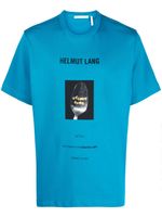 Helmut Lang t-shirt en coton à imprimé photographique - Bleu