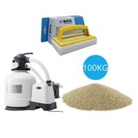 Intex - Zandfilterpomp 12000 L/u & Filterzand 100 kg & WAYS Scrubborstel - thumbnail