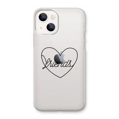 Friends heart black: iPhone 13 mini Transparant Hoesje