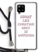 Christian Grey: Samsung Galaxy A42 5G Transparant Hoesje met koord