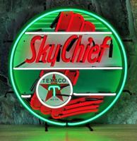 Texaco SkyChief Neon Verlichting 60 cm - Groen, Rood, Wit