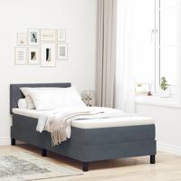 Boxspringbed met Matras met matras Donkergrijs 90 x 190 cm Stof
