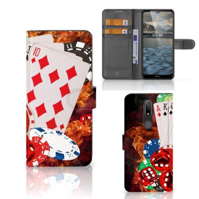 Nokia 2.4 | Wallet Case | met Pasjes | Casino