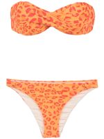 Amir Slama printed bandeau bikini set - Jaune - thumbnail