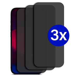 Triple Pack - Screenprotector geschikt voor iPhone X - Privacy - Tempered Glass - Beschermglas - Glas - 3x Screenprotector - Privacy screenprotector