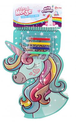 Toi Toys tekenblok eenhoorn meisjes turquoise 6 delig Toi Toys tekenblok eenhoorn meisjes turquoise 6 delig