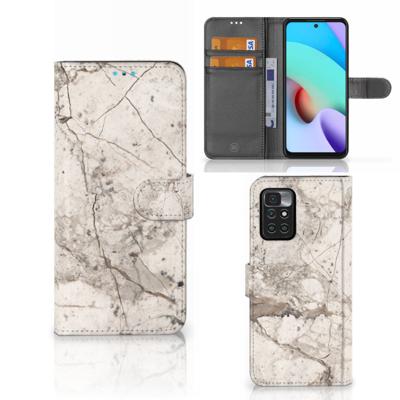 Xiaomi Redmi 10 | Bookcase | Marmer Beige | Portemonnee hoesje