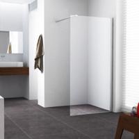 Wiesbaden Graffic Inloopdouche 80x200 cm - Nano Safety Glass Helder Chroom