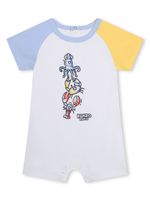 Kenzo Kids barboteuse à imprimé graphique - Blanc