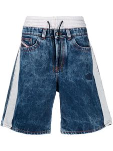 Diesel bermuda en jean à lien de resserrage - Bleu