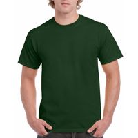 Donkergroen katoenen shirt voor volwassenen 2XL (44/56)  - - thumbnail