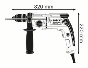 Bosch Blauw GBM 13-2 RE Professional | Boormachine | 750W | met Diepteaanslag 210 mm - 06011B2002