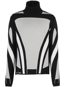 Balmain pull colour block à col roulé - Gris