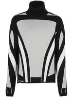 Balmain pull colour block à col roulé - Gris Balmain pull colour block à col roulé - Gris