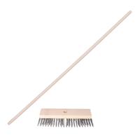 Sorex Staaldraad bezem - kop 30 cm - steel 120 cm - onkruid bezem - buiten