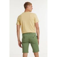 Blend slim fit short met all over print groen - thumbnail