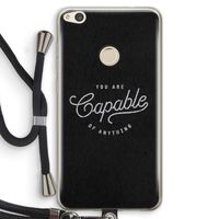 Capable: Huawei Ascend P8 Lite (2017) Transparant Hoesje met koord