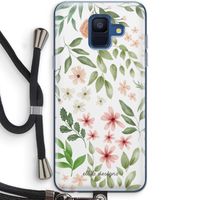 Botanical sweet flower heaven: Samsung Galaxy A6 (2018) Transparant Hoesje met koord