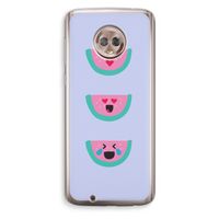 Smiley watermeloen: Motorola Moto G6 Transparant Hoesje