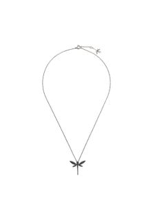 Anapsara collier Dragonfly en or blanc 18ct orné de diamants - Argent
