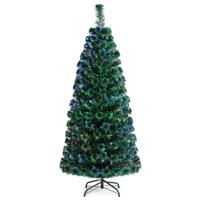 90/120/150/180cm Kunstkerstboom met Glasvezel Kleurwisselaa Kerstboom PVC Naalden Kerstboom Groen