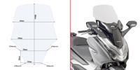 GIVI Windscherm, moto en scooter, D1166ST Verhoogd transparant