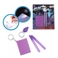 Toi Toys Notitieboek+UV Lamp Aan Sleutelhanger Met Spy Pen Voor Geheimschrift - thumbnail