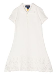 POLO RALPH LAUREN KIDS robe à col polo - Blanc