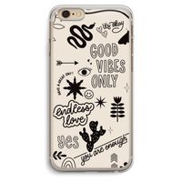 Good vibes: iPhone 6 Plus / 6S Plus Transparant Hoesje