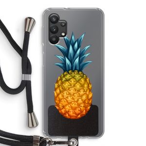 Grote ananas: Samsung Galaxy A32 5G Transparant Hoesje met koord