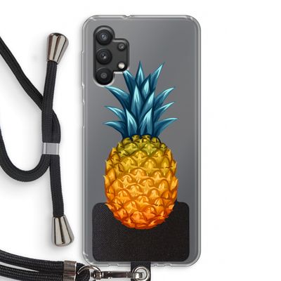 Grote ananas: Samsung Galaxy A32 5G Transparant Hoesje met koord