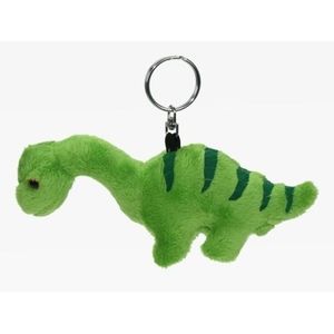 Pluche mini knuffel Brontosaurus dinosaurus sleutelhanger 16 cm