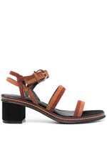 Ferragamo sandales en cuir bicolores - Marron