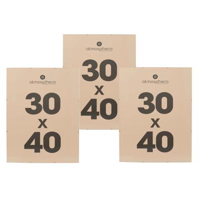 Atmosphera Fotolijstje zonder rand - 3x - voor 30 x 40 cm foto - mdf/glas - Het basic fotolijstje