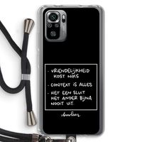 Mijn Motto's: Xiaomi Redmi Note 10S Transparant Hoesje met koord