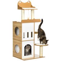 Krabpaal voor katten - Kattenkrabpaal- Kattenspeeltjes - Kattenhuis - Kattenhok - 60 x 48 x 133 cm - thumbnail