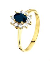 TFT Ring Saffier En Zirkonia Geelgoud