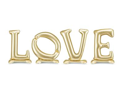 Staande Folieballon LOVE Goud 300cm