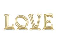Staande Folieballon LOVE Goud 300cm