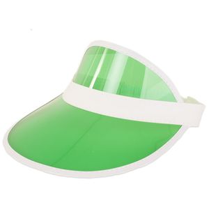 Verkleed zonneklep/sunvisor - voor volwassenen - groen/wit - Carnaval hoed   -