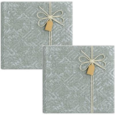 2x Luxe fotoboek/fotoalbum Victoria met 50 paginas grijs 32 x 32 x 5 cm